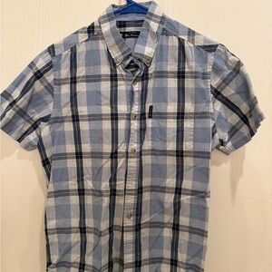 Ben Sherman Light Blue and Navy Plaid Shirt